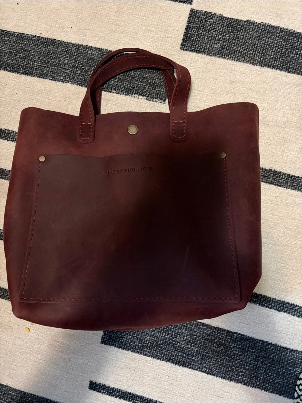 Portland Leather Tote Bag 12x10
